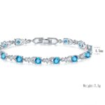 Women's Thin Blue Crystal Bracelet