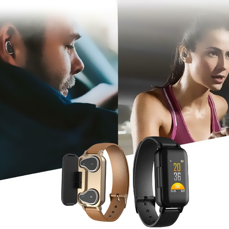 fitness tracker with earphones BDS