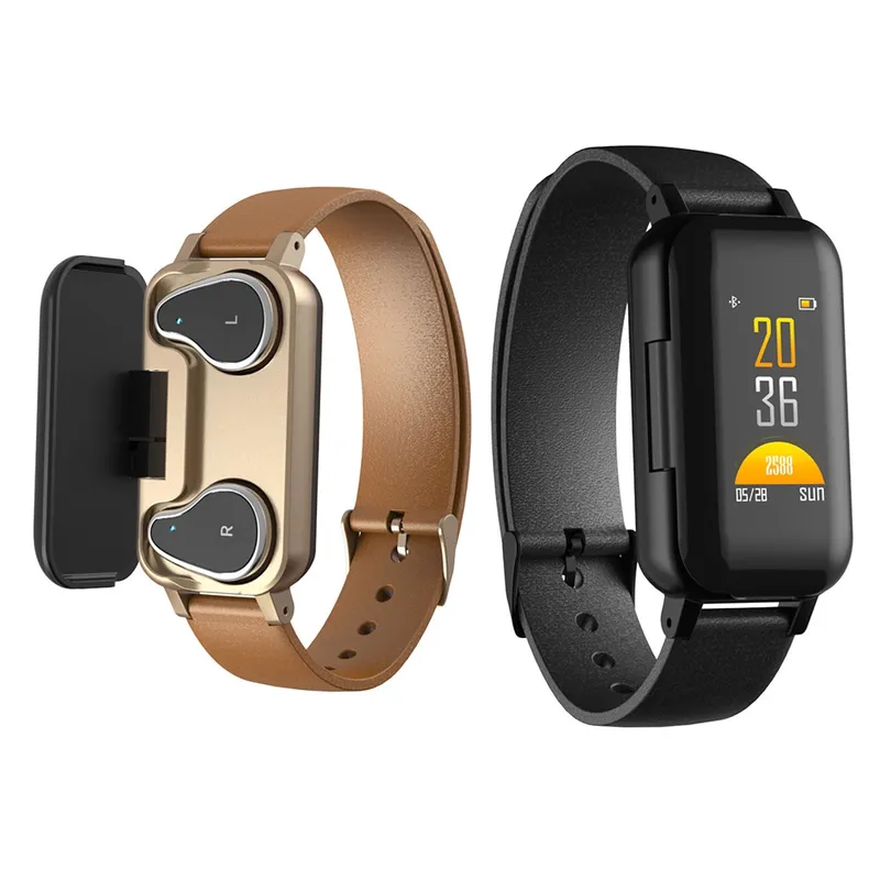 Fitness Tracker with Bluetooth Earphones
