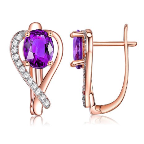 purple zircon earrings