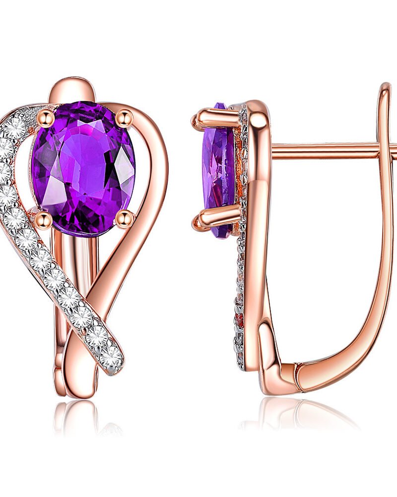 purple zircon earrings