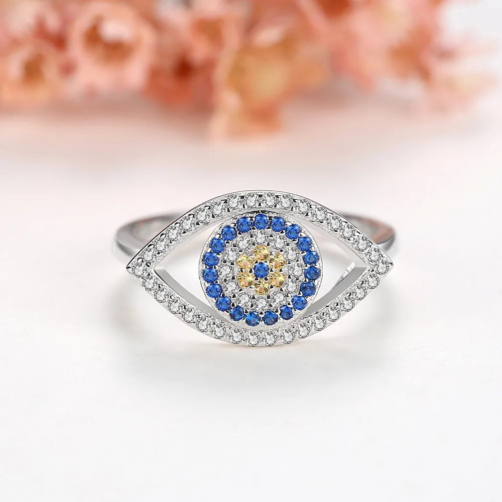 925 evil eye ring