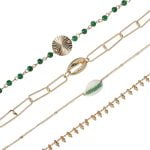 Green Handmade Bracelet Sets - 4 Pcs