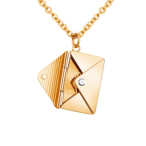 Envelope Pendant Necklace with Love Letter