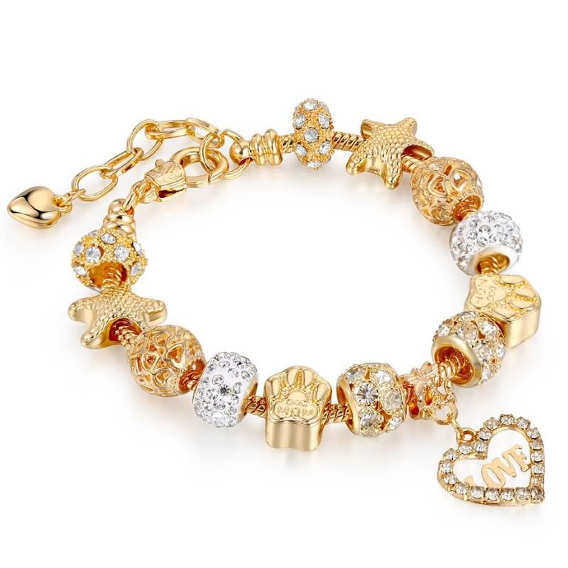 gold pandora bracelet
