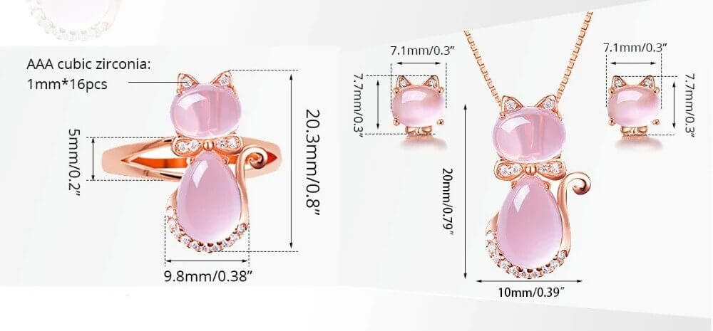 jewelry set size