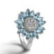 blue sunflower ring