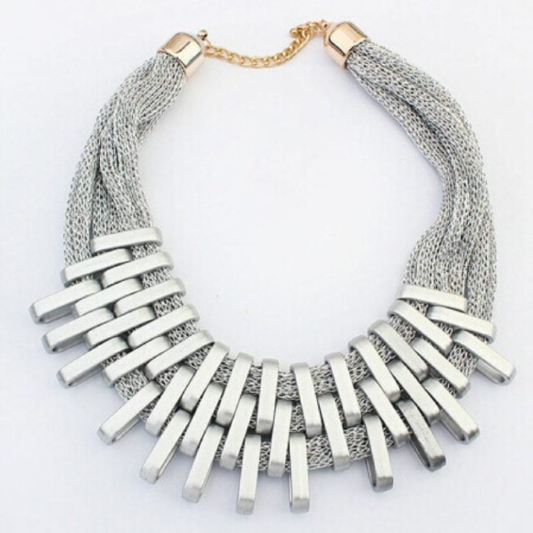 metallic choker necklace