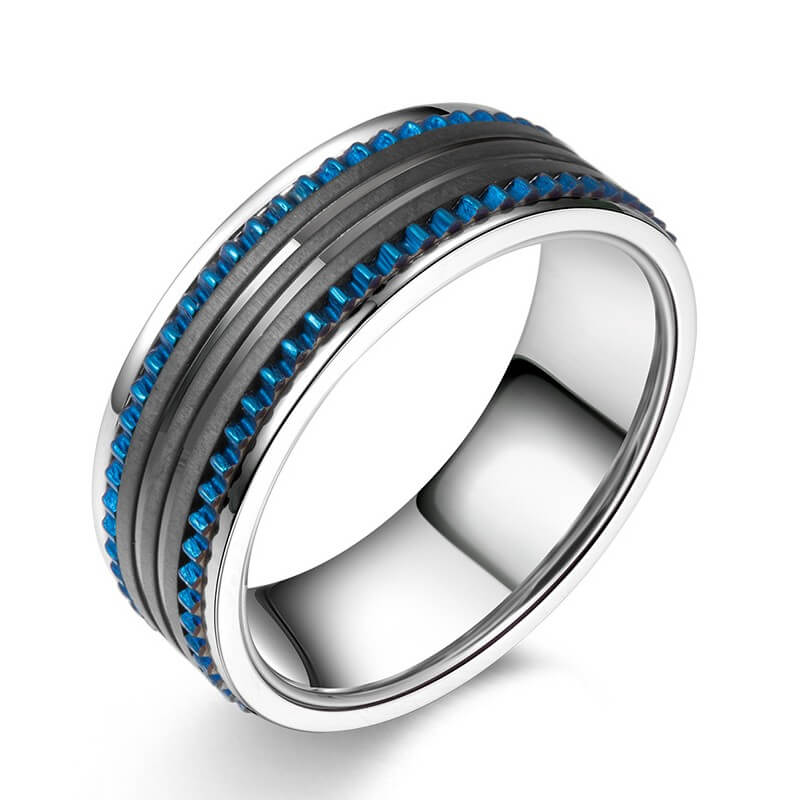 blue black ring