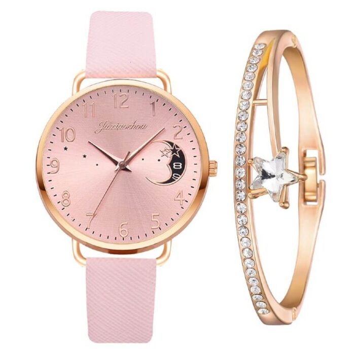 watch and bracelet sets pink