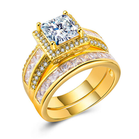 wedding rings for women 2pcs