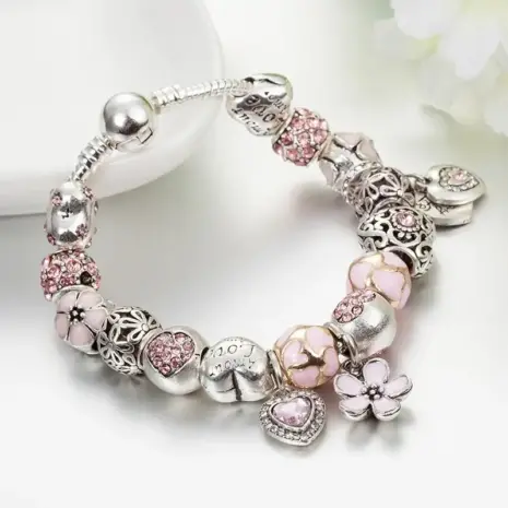 flower charm bracelet