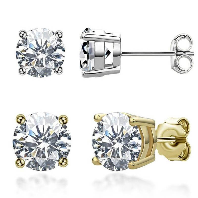moissanite stud earrings collection