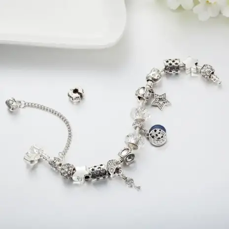 silver charm bracelet