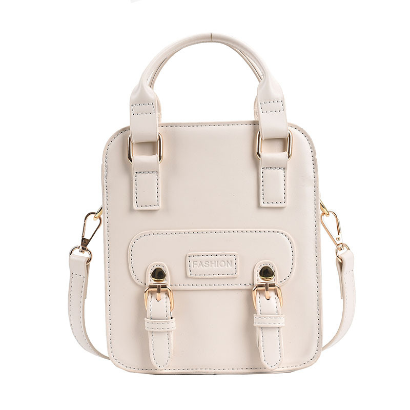 white leather messenger bag