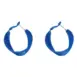 blue hoop earrings