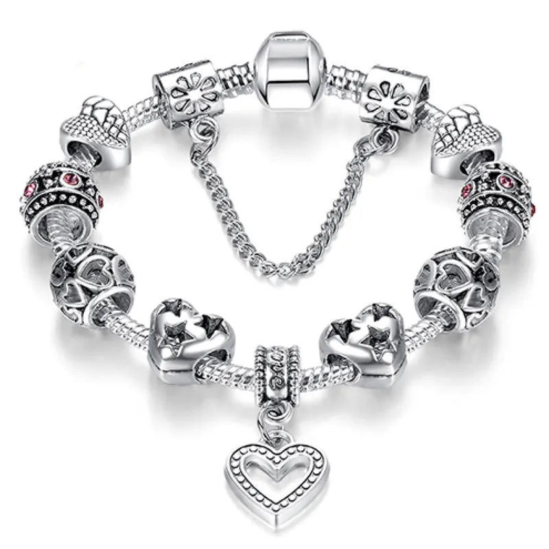 sterling silver charm bracelet