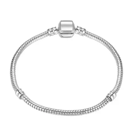 silver snake bracelet with clasp