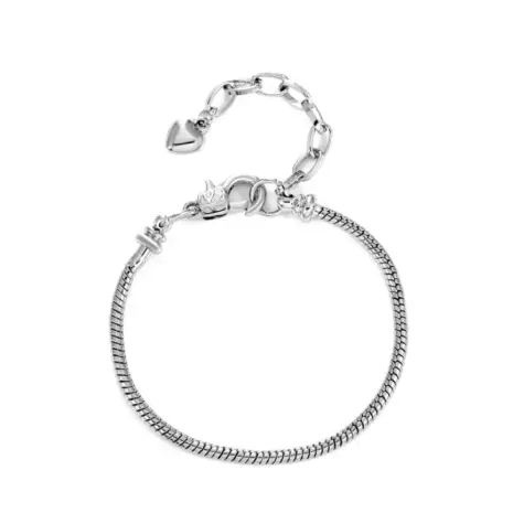 silver snake bracelet with lobster hook