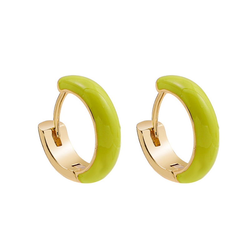 yellow hoop earrings