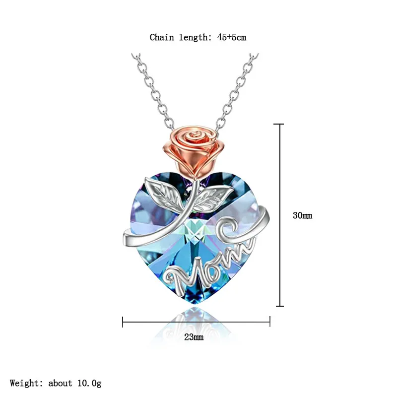 crystal necklace size