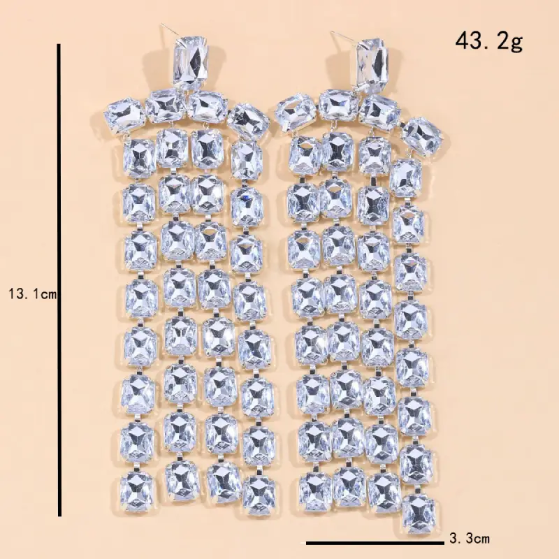 fringe earrings size