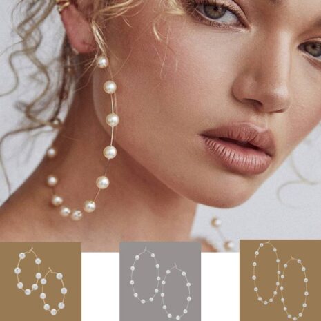 Unleash Your Beauty: Large Pearl Hoop Earrings