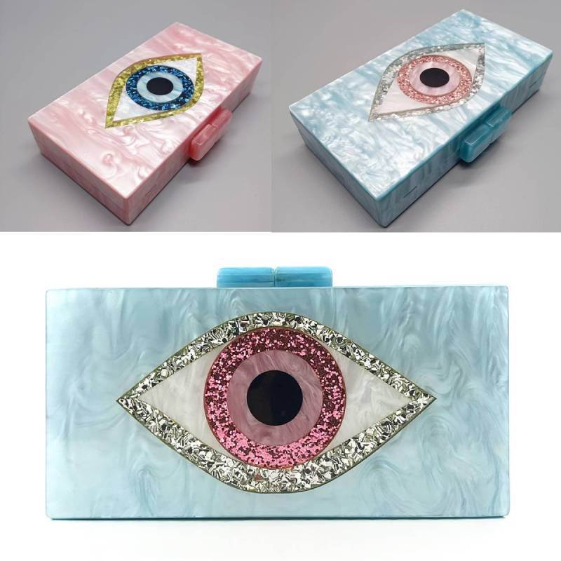 pink evil eye purse