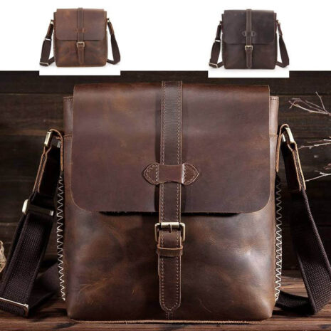 Stylish Men's Leather Messenger Bag
