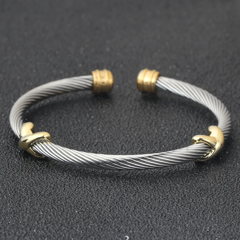 mixed metals cuff bracelet