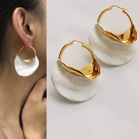 Elevate Your Style with White Earrings Hoops