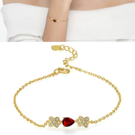 Exquisite Gold Chain Bracelet in Sterling silver