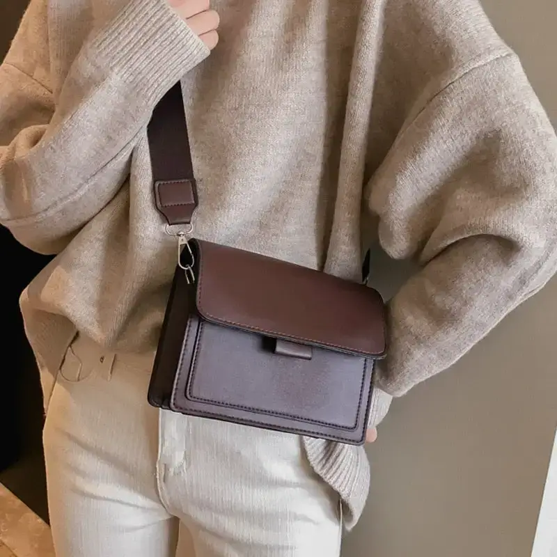 brown small messenger bag