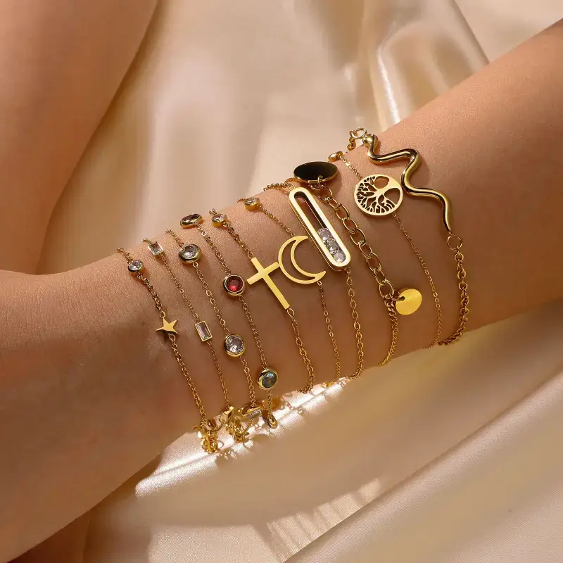 gold stainless steel bracelet for women