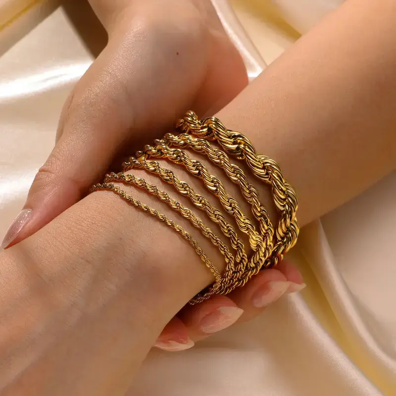twisted gold bracelet