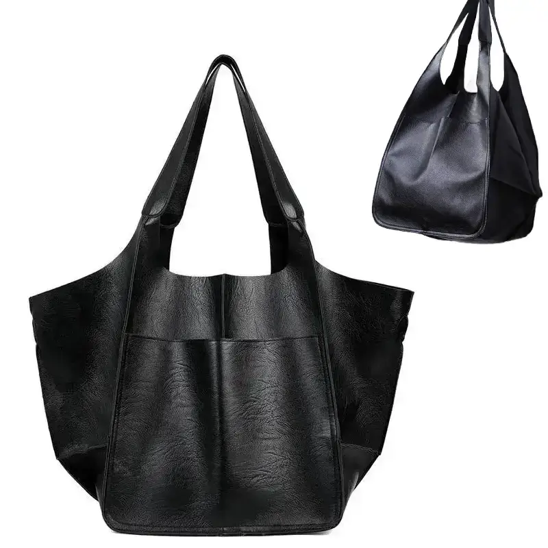 black folded giant tote bag bds