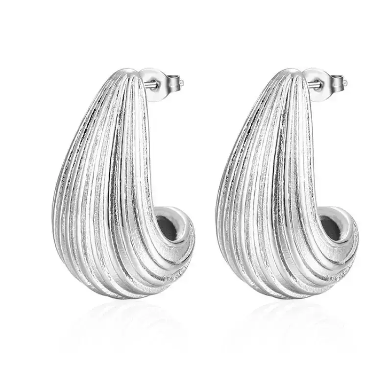 silver teardrop earrings