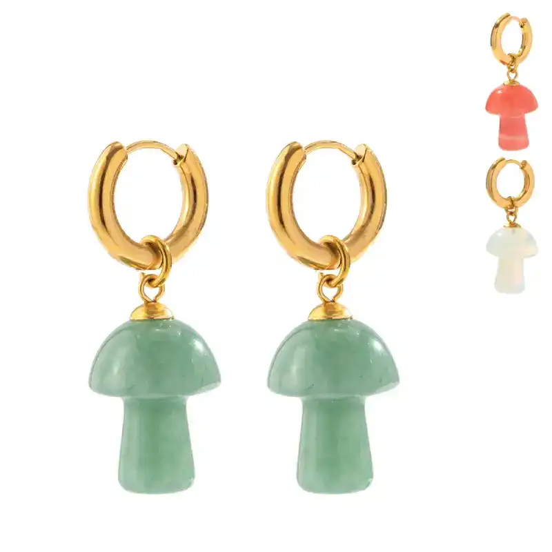 mushroom earrings