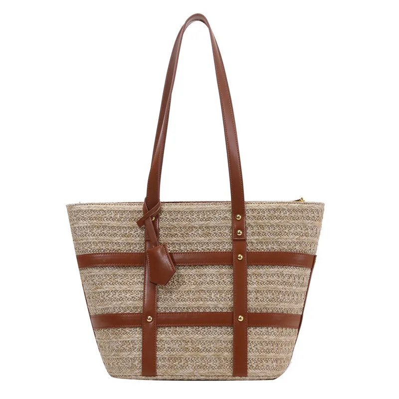 brown casual tote bag