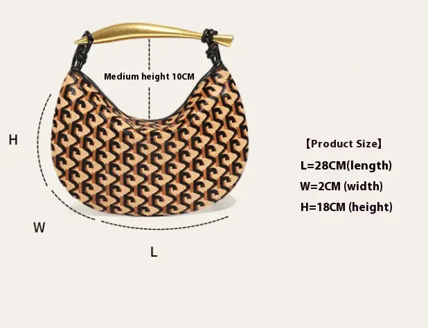 crescent bag size