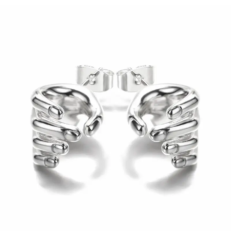 audio earrings silver