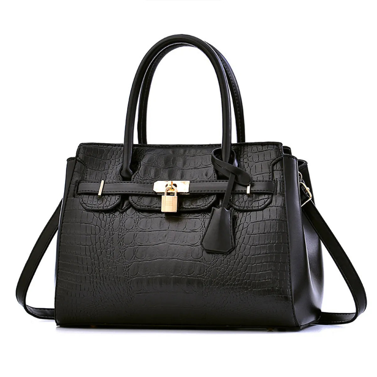 black work tote bag