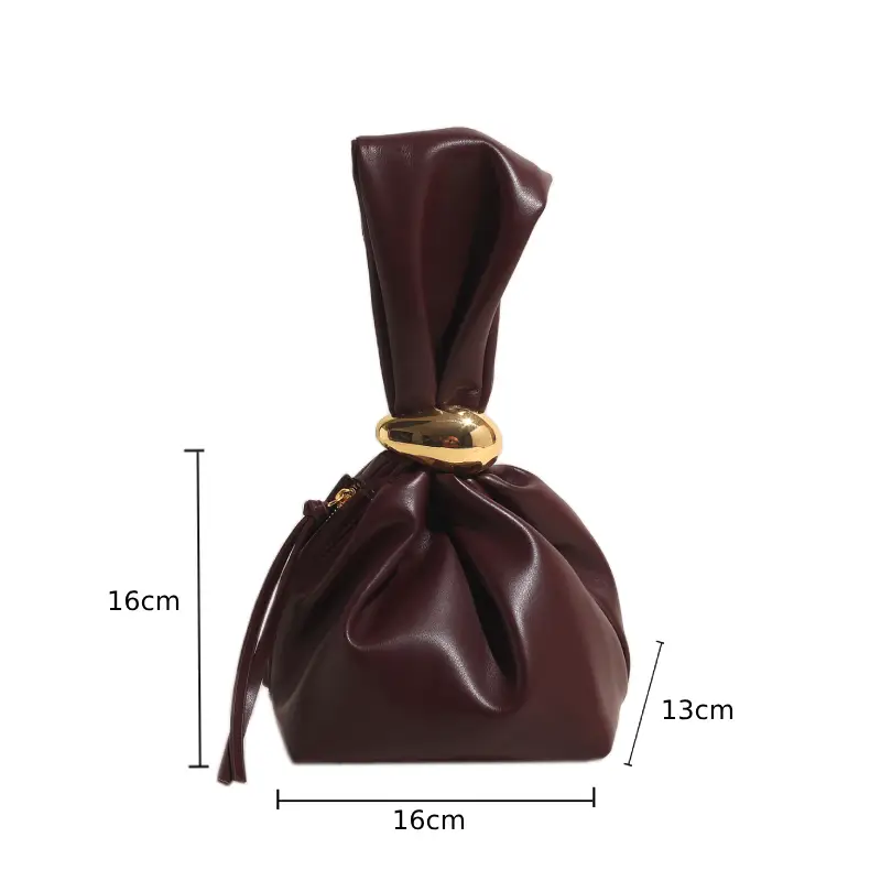 burgundy handbag size