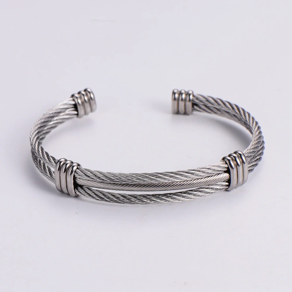 silver cable bracelet