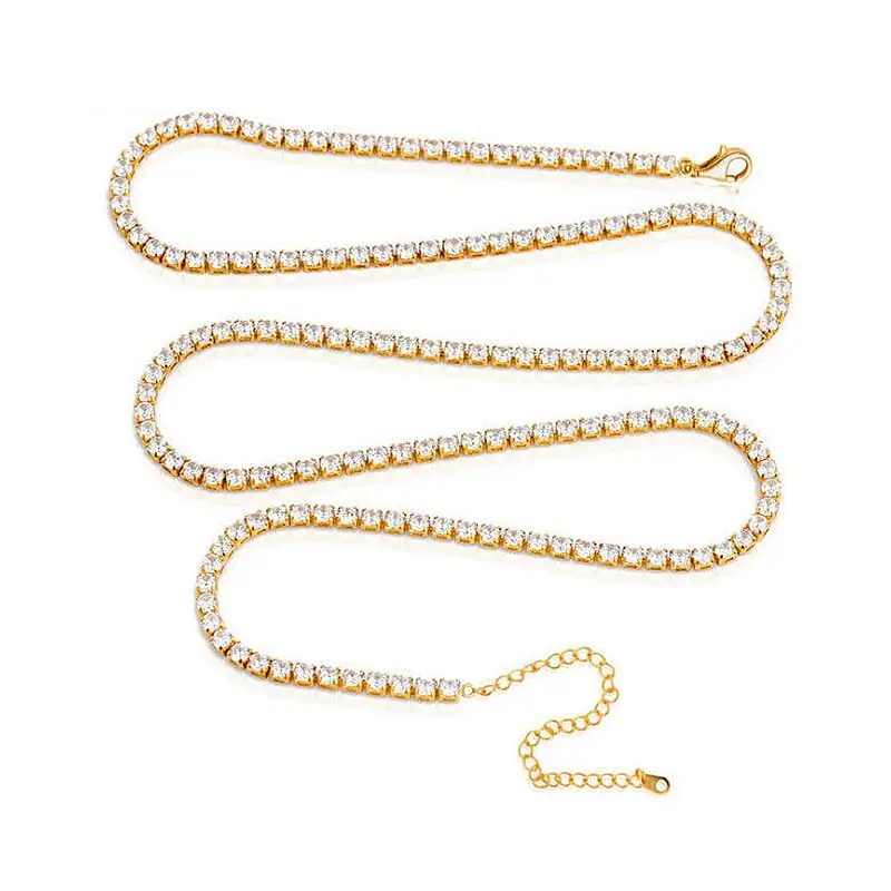 tennis necklace gold