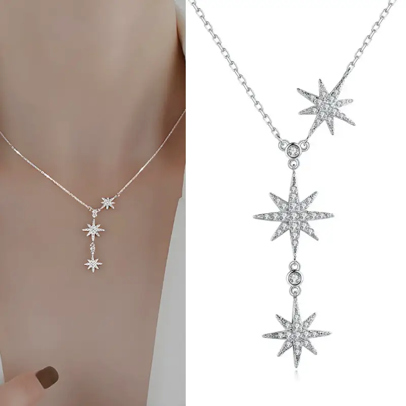 S925 star necklace model