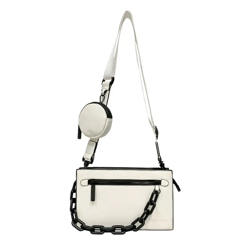 minimalist crossbody bag white