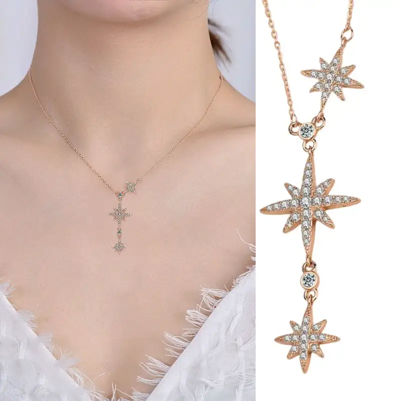 star necklace rose gold model