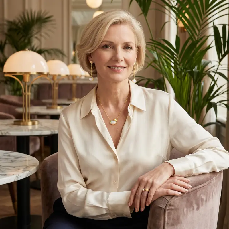 model with gold vermeil bird jewelry set