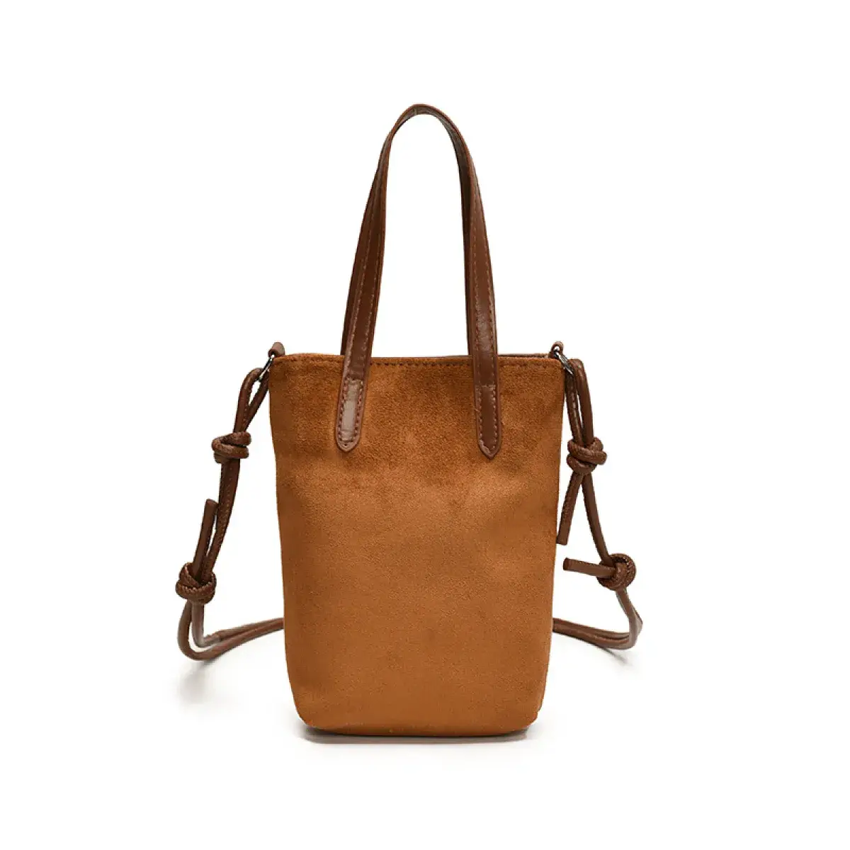 brown suede bag